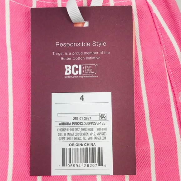 Victor Glemaud Women's Size 4 High Rise Mini Jean Skirt Pink Pinstripe New - Picture 5 of 11